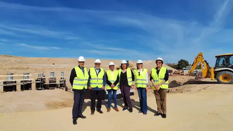 Imagen de la visita a las obras en curso. (Gobierno de la Regi&oacute;n de Murcia)