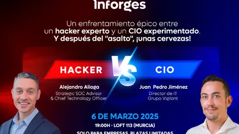 Inforges organiza "Hacker vs CIO": un combate en directo entre ataque y defensa en ciberseguridad. Foto / Inforges