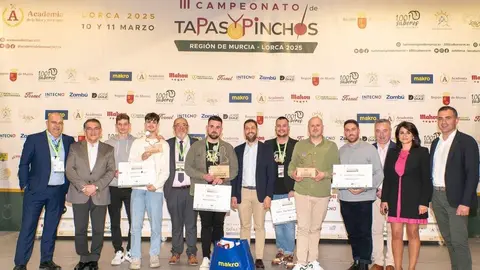 Ganadores del III Campeonato de Tapas y Pinchos de la Regi&oacute;n. (Academia de la Tapa y del Pintxo)