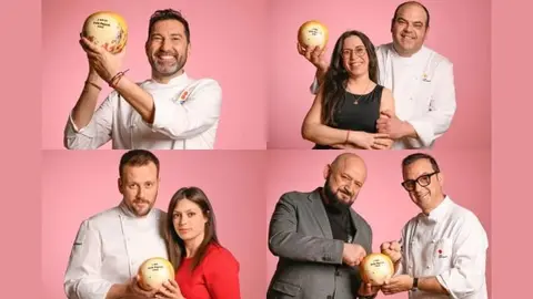Imagen de los establecimientos reconocidos, empezando por arriba a la izquierda: Local de Ensayo; Casa Borrego (arriba derecha); Estirpe (abajo izquierda); y La Tropical (abajo derecha). (Gu&iacute;a Repsol 2025)