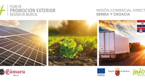 Cartel de la misi&oacute;n comercial a Croacia y Serbia. (CARM)