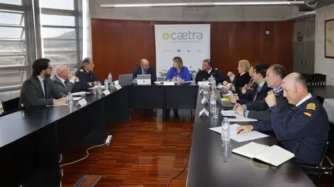 Reuni&oacute;n mantenida en el CEEIC para analizar los distintos puntos de la nueva l&iacute;nea del Caetra vinculada al Arsenal. (CARM)