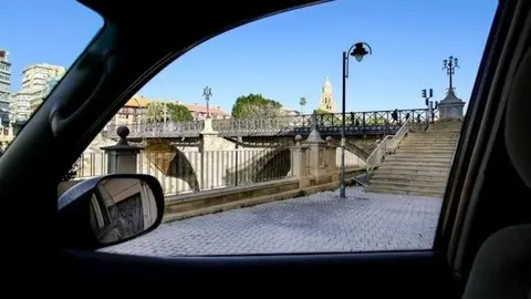 Imagen de Murcia desde el interior de un BlaBlaCar. (BlaBlaCar)