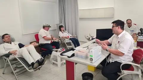 Imagen durante la campa&ntilde;a de donaci&oacute;n. (Grupo Fuertes)