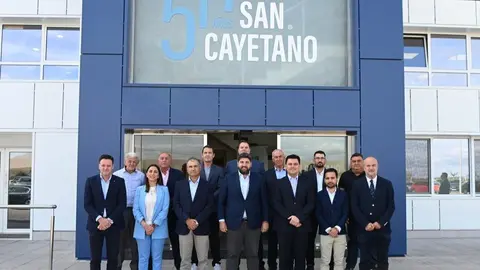 El presidente de la Comunidad, Fernando L&oacute;pez Miras, visita en San Javier las instalaciones de la Sociedad Agr&iacute;cola de Transformaci&oacute;n San Cayetano, con motivo del 50 aniversario de su constituci&oacute;n. (CARM)