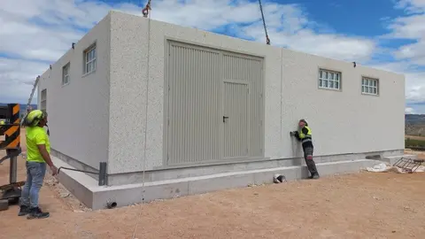 Obras de la nueva subestaci&oacute;n de Red El&eacute;ctrica en Abanilla. (Red El&eacute;ctrica/Web)