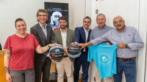 Presentaci&oacute;n de la tercera parada del Circuito 3x3 CaixaBank 2025, que tendr&aacute; lugar en Cartagena. (CaixaBank)