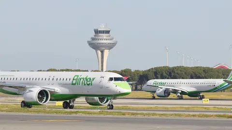 Aviones de Binter en Corvera. (Binter)