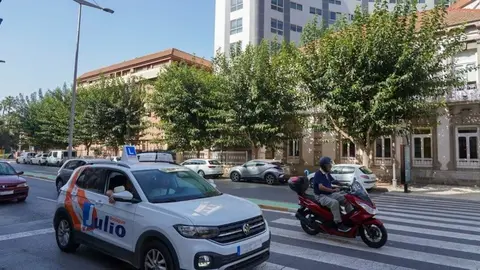 Un coche realizando pr&aacute;cticas. (Ayuntamiento de Cartagena)