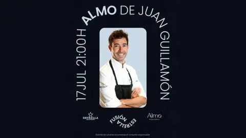Cartel de 'Fusi&oacute;n Estrella' con Juan Guillam&oacute;n. (Estrella de Levante)