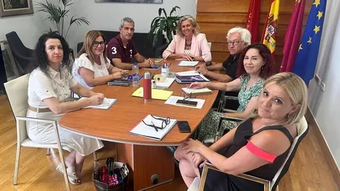 Imagen durante la reuni&oacute;n. (Ayuntamiento de Murcia)