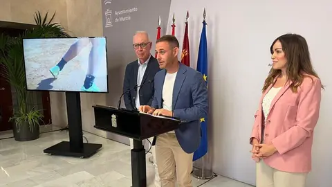 Rueda de prensa posterior a la reuni&oacute;n de la Junta de Gobierno del consistorio murciano. (Ayuntamiento de Murcia)