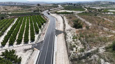 Tramo abierto de la RM-531 en el t&eacute;rmino municipal de Alguazas. (CARM)