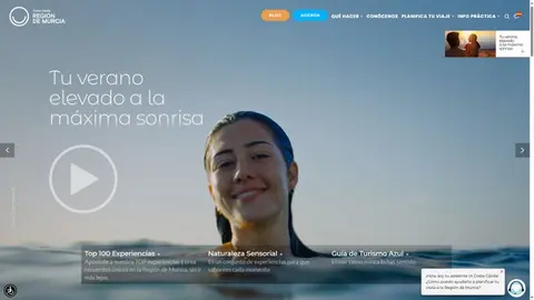 Imagen del portal web de turismo de la Regi&oacute;n de Murcia. (CARM)