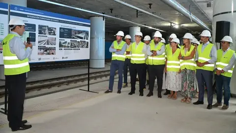 Visita del ministro de Transportes y Movilidad Sostenible, &Oacute;scar Puente, a las obras de la nueva estaci&oacute;n de ferrocarril Murcia del Carmen. (CARM)