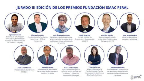 Miembros del jurado de los Premios Fundaci&oacute;n Isaac Peral a la Industria Regional. (Comp&aacute;s)