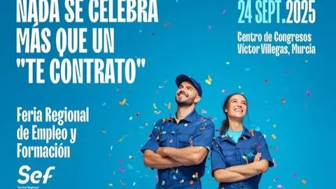 Cartel de la Feria regional de Empleo y Formaci&oacute;n 2025. (CARM)