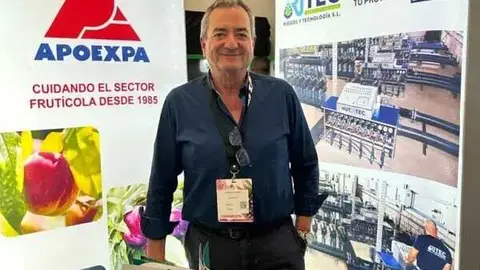 Imagen de Joaqu&iacute;n G&oacute;mez, presidente de Apoexpa, en una de las ediciones anteriores de la feria. (Apoexpa)