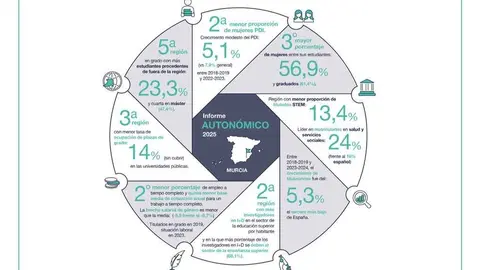 Infograf&iacute;a del sistema universitario regional. (Fundaci&oacute;n CYD)
