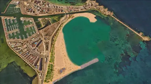 Vista a&eacute;rea de Puerto Mayor. (Miteco)