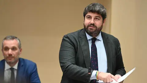 L&oacute;pez Miras en la sesi&oacute;n de control de la Asamblea Regional. (CARM)