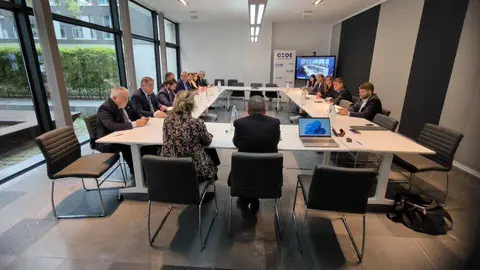 Una de las reuniones de Hozono Global en Bruselas. (Hozono Global)