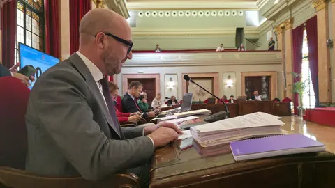 El concejal de Gesti&oacute;n Econ&oacute;mica del consistorio murciano, Jos&eacute; Francisco Mu&ntilde;oz, durante el Pleno. (Ayuntamiento de Murcia)