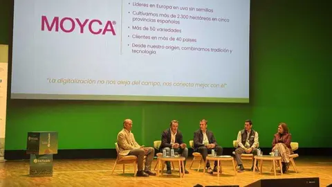 El CEO de Moyca, Antonio Domene, durante su intervenci&oacute;n en la mesa redonda en el marco de Datagri 2025. (Portavoz)