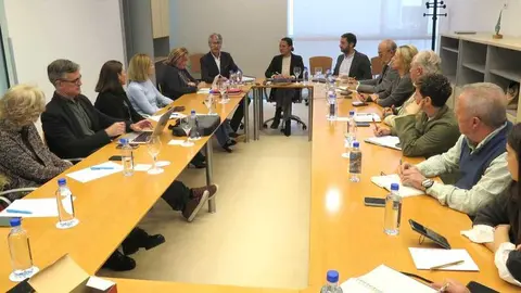 Imagen de la primera reuni&oacute;n de la nueva mesa. (CARM)