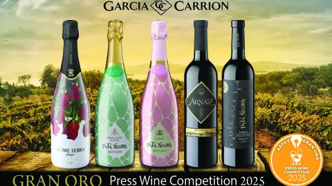 Vinos de Garc&iacute;a Carri&oacute;n reconocidos con Gran Oro en la primera edici&oacute;n del Press Wine Competition. (Garc&iacute;a Carri&oacute;n)