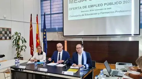 El consejero de Educaci&oacute;n y Formaci&oacute;n Profesional, V&iacute;ctor Mar&iacute;n, preside la sesi&oacute;n ordinaria de la Mesa Sectorial de Educaci&oacute;n.&nbsp;(CARM)