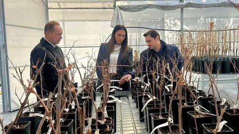 La consejera Sara Rubira durante la visita al laboratorio de bioseguridad instalado en el Imida. (CARM)