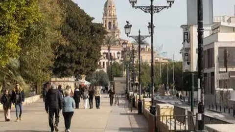 Paseo del Malec&oacute;n, en la ciudad de Murcia. (CARM)
