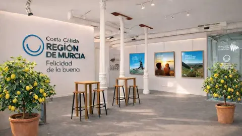 Recreaci&oacute;n preliminar de la Oficina Pop-Up. (CARM)