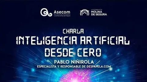 Cartel de la charla 'Inteligencia Artificial desde cero'. (Asecom)
