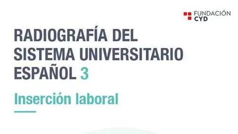 Cartel del informe de la Fundaci&oacute;n Conocimiento y Desarrollo sobre el Sistema Universitario Espa&ntilde;ol. (CYD)