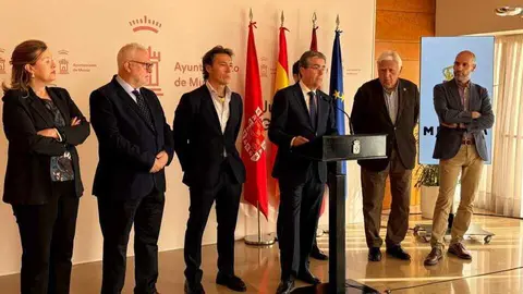 Imagen durante la presentaci&oacute;n del balance. (Ayuntamiento de Murcia)