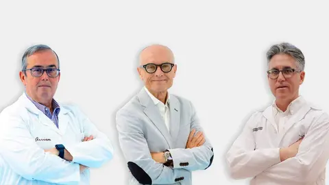 Carlos Garc&iacute;a-Palenciano, del Hospital Universitario Virgen de la Arrixaca; Antonio Vilaplana, CEO de Viva in Vitro; y Gerardo Aguilar, del Hospital Cl&iacute;nico Universitario de Val&egrave;ncia. (Viva in Vitro)