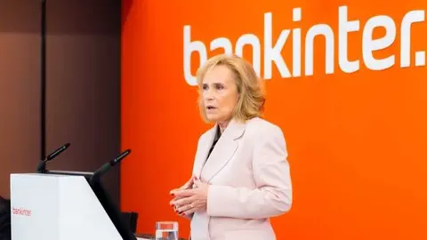 Gloria Ortiz, CEO de Bankinter, durante la presentaci&oacute;n de los resultados. (Bankinter)