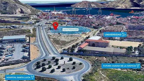 Imagen de la localizaci&oacute;n de la promoci&oacute;n. (Ayuntamiento de Cartagena)