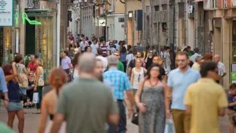 Calles repletas de gente en Murcia. (CARM)