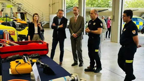 El rector de la UPCT, Mathieu Kessler, y el alcalde de Lorca, Fulgencio Gil, en el Centro Integrado de Emergencias y Seguridad del municipio. (UPCT)