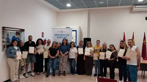 Participantes en los cursos formativos para personas con dificultades de inserci&oacute;n laboral. (Ayuntamiento)