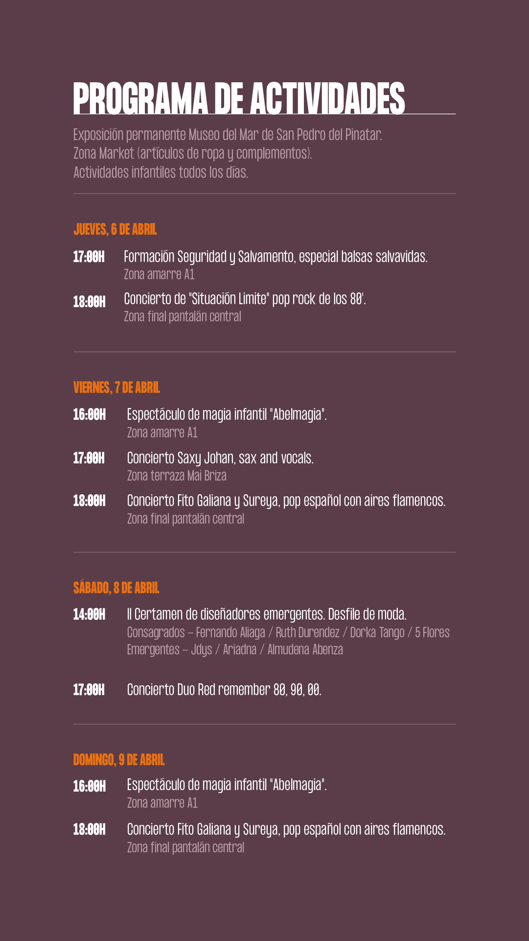 Programa de actividades