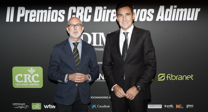 Manuel Ponce, director de Murcia Diario con el presidente de Adimur, Antonio López. 