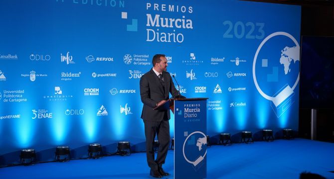 El presidente de Grupo Zambudio, Juan Francisco Zambudio, durante su intervención.