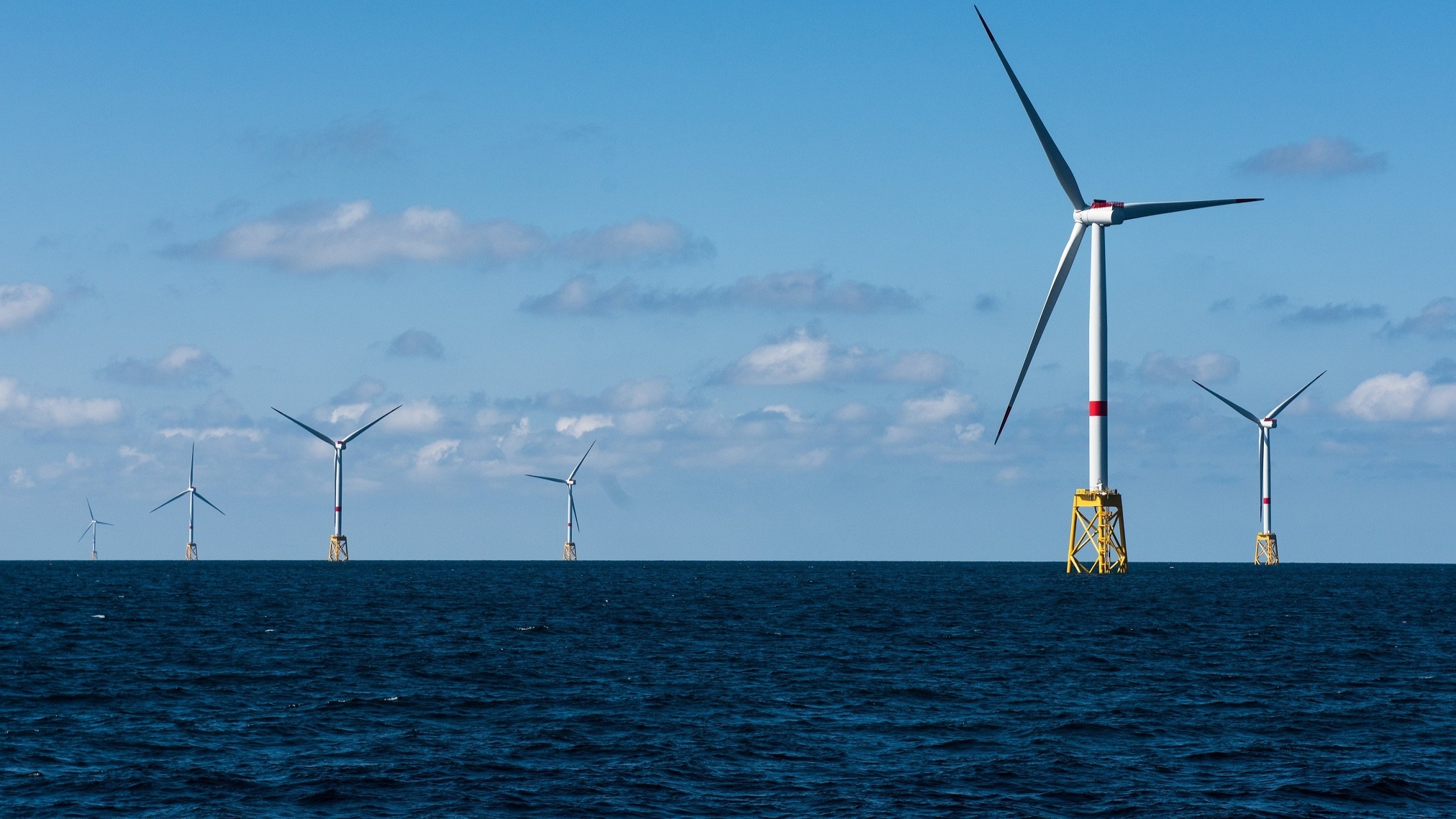 Imagen del Parque Eólico Saint Brieuc de Iberdrola en Francia.