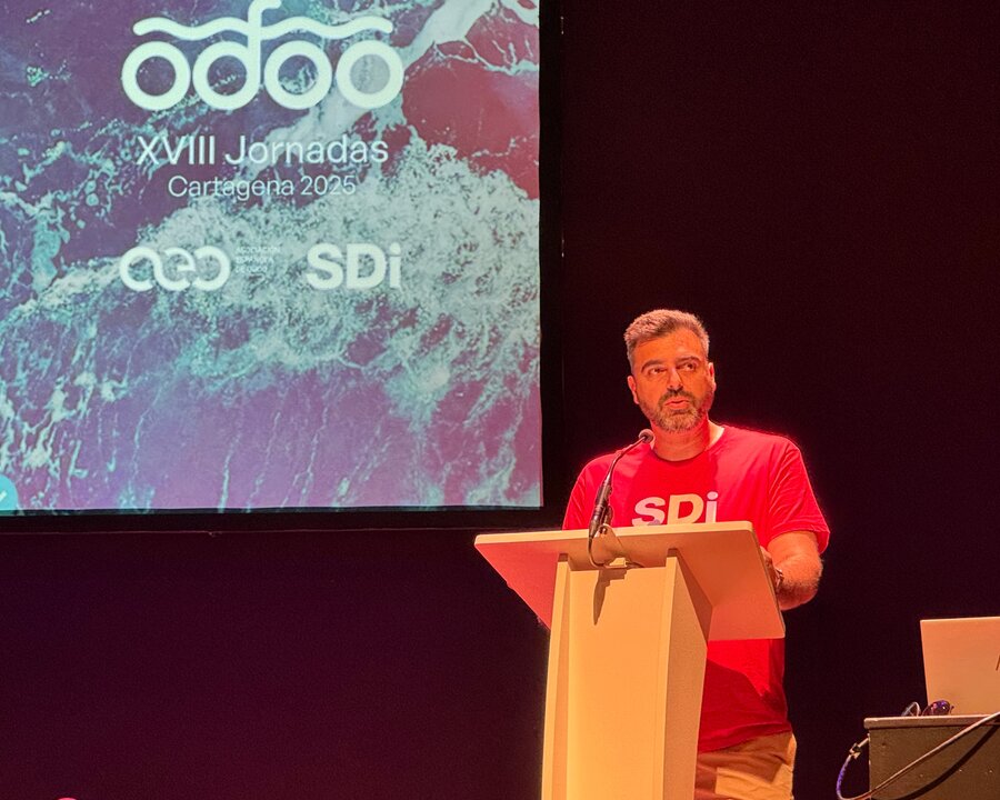 Ángel Moya, director de Odoo en SDi, durante la apertura de las jornadas. (SDi)