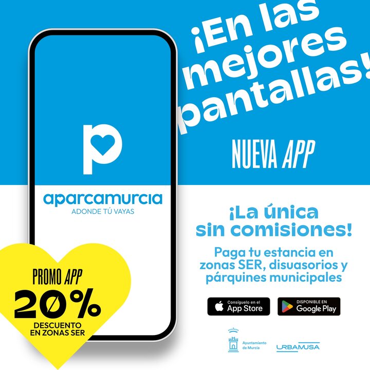 Cartel de 'Aparcamurcia'. (Ayuntamiento de Murcia)