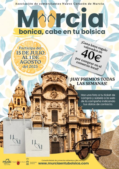 Cartel de la campaña 'Murcia Bonica, cabe en tu Bolsica'. (Ayuntamiento de Murcia)